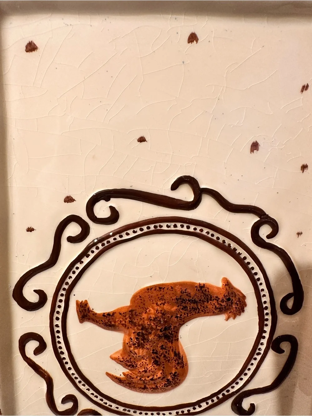 Rooster Design Serving Platter